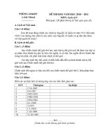 Đề + đáp án môn sử năm 2010