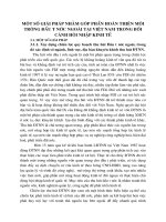 Một số giải pháp nhằm góp phần hoàn thiện môi trường đầu tư nước ngoài tại Việt Nam trong bối cảnh hội nhập kinh tế