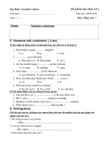 De Thi Anh lop 7 hoc ky I