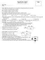 đề kiểm tra 15''''  lần 2 VL11 đề 1
