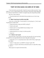THIẾT KẾ ỨNG DỤNG CỦA BIẾN ÁP ÁP ĐIỆN