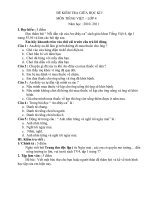 Đề kiểm tra giữa HK I Toán + Tiếng việt 4