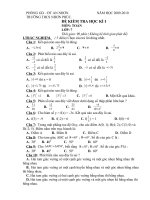 de hoc ky 1 co dap an Hay