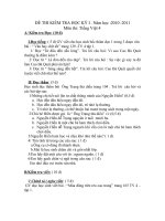 Đề thi HK 1 môn Tiếng Việt