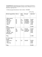 Giải bài tập lý thuyết chế biến SPAU đại học Thương Mại