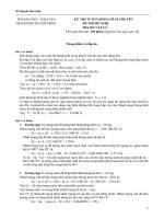 ĐÁP ÁN MÔN LÝ 10 CHUYÊN TPHCM