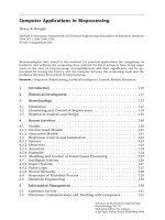 Computer Applications in Bioprocessing