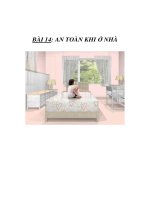 TNXH 1 - BÀI 14: AN TOÀN KHI Ở NHÀ