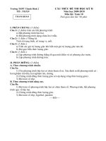 CẤU TRÚC ĐỀ THI HK2 K10 NĂM 2010