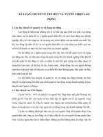 LÝ LUẬN CHUNG VỀ THU HÚT VÀ  TUYỂN CHỌN LAO ĐỘNG