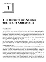 T H E BENEFIT OF ASKING THE RIGHT QUESTIONS