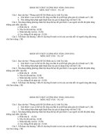 KHẢO SÁT CHẤT LƯỢNG ĐẦU NĂM (2010-2011)