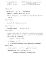 đề kiểm tra học kì I môn toán lớp 12