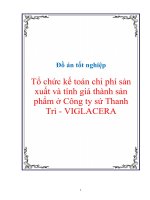 Đồ án tốt nghiệp Tổ chức kế toán chi phí sản xuất và tính giá thành sản phẩm ở Công ty sứ Thanh Trì - VIGLACERA