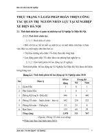 THỰC TRẠNG VÀ GIẢI PHÁP HOÀN THIỆN CÔNG TÁC QUẢN TRỊ  NGUỒN NHÂN LỰC TẠI XÍ NGHIỆP XE ĐIỆN HÀ NỘI