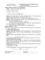 ĐỀ -ĐÁP ÁN KIẺMTRA KỲ I NĂM 2010