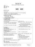 GIÁO ÁN LỚP 1 - TUẦN 15