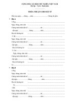 GIẤY THỎA THUẬN CHO ĐẤT Ở