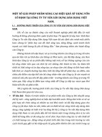 MỘT SỐ GIẢI PHÁP NHẰM NÂNG CAO HIỆU QUẢ SỬ DỤNG VỐN CỐ ĐỊNH TẠI CÔNG TY TƯ VẤN XÂY DỰNG DÂN DỤNG VIỆT NAM