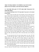 THỰC TẾ HOẠT ĐỘNG VĂN PHÒNG TẠI CTCP GIÁM ĐỊNH VINACONTROL CHI NHÁNH HẢI PHÒNG