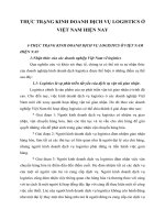 THỰC TRẠNG KINH DOANH DỊCH VỤ LOGISTICS Ở VIỆT NAM HIỆN NAY