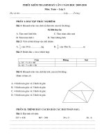 Đề+ĐA KTGK 1- Toán 3