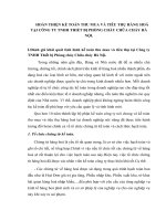 HOÀN THIỆN KẾ TOÁN THU MUA VÀ TIÊU THỤ HÀNG HOÁ TẠI CÔNG TY TNHH THIẾT BỊ PHÒNG CHÁY CHỮA CHÁY HÀ NỘI