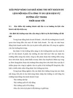 GIẢI PHÁP NÂNG CAO KHẢ NĂNG THU HÚT KHÁCH DU LỊCH NỘI ĐỊA CỦA CÔNG TY DU LỊCH DỊCH VỤ ĐƯỜNG SẮT TRONG