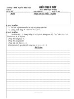 Ktra 1 tiết chương I HH 11