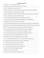 Exercises of reported speech