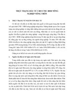 THỰC TRẠNG ĐẦU TƯ CHO CNH  HĐH NÔNG NGHIỆP NÔNG THÔN