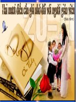 Hai mươi điều cần nhớ đối với người GV