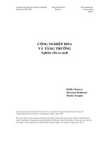 CÔNG NGHIỆP HÓA VÀ TĂNG TRƯỞNG Nghiên cứu so sánh