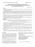 KẾT QUẢ ĐIỀU TRỊ LAO PHỔI ĐA KHÁNG THUỐC