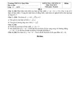 Đề KT 1 tiết đại số 9 - Bài số 2