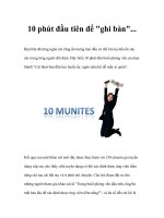 10 phút đầu tiên để 