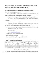 THỰC TRẠNG SỬ DỤNG NHÂN LỰC TRONG CÔNG TY CỔ PHẦN DỊCH VỤ THƯƠNG MẠI TẬP ĐOÀN