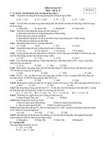 đề kiểm tra học kì I - tham khảo nhé!