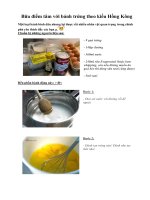 Bữa điểm tâm với bánh trứng theo kiểu Hồng Kông