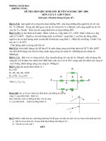 Đề thi hs giỏi lý 9 (vòng trường) có đáp án