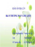 Bài 15 thương mại và du lịch