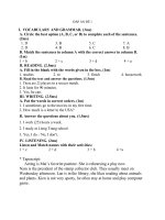 đap an ktra hkI anh - K7