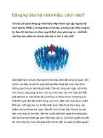 Đăng ký bảo hộ nhãn hiệu, cách nào?