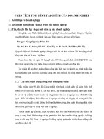 PHÂN TÍCH TÌNH HÌNH TÀI CHÍNH CỦA DOANH NGHIỆP