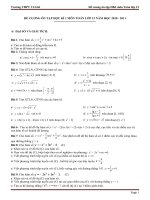 Đề cương ôn tập học kỳ 1 toán 12