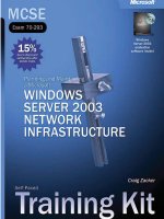 Windows server 2003 network infrastructure Training kit