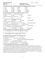 Bài KT số 2 lớp 10