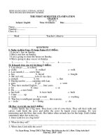 DE THI HK I - T.A 8. CHUAN LUON KHONG PHAI CHINH