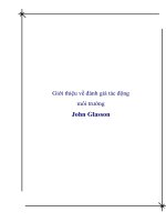 Giới thiệu về đánh giá tác động môi trường