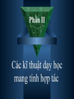 Các kĩ thuật dạy học tích cực